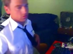 Huge Self Facial in Uniform