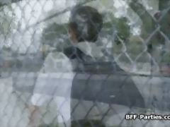 Blown by sexy soccer babes in uniforms